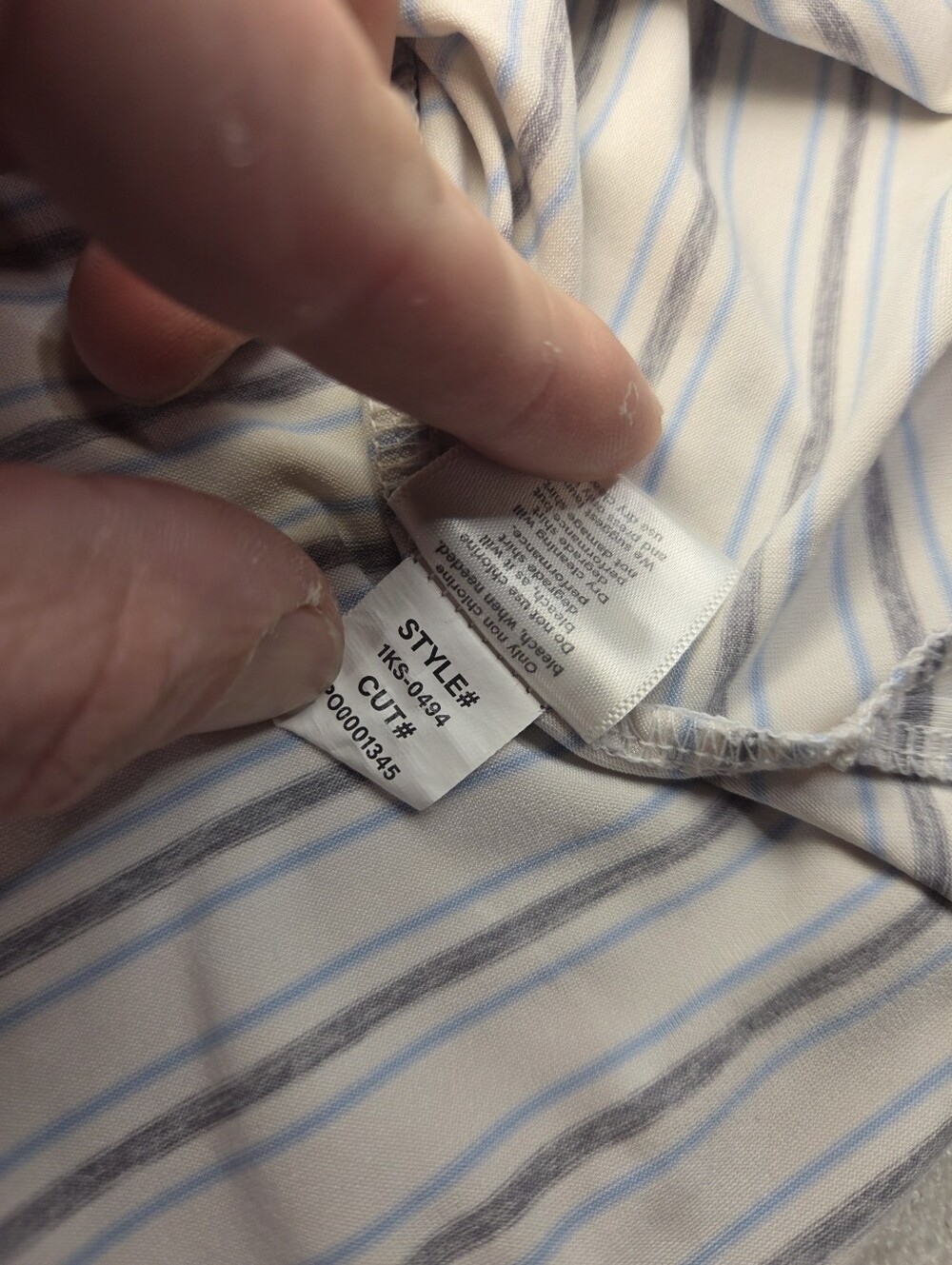Mizzen+Main Polo Mens Medium Trim White Gray Blue Stripe Golf - Picture 5 of 7